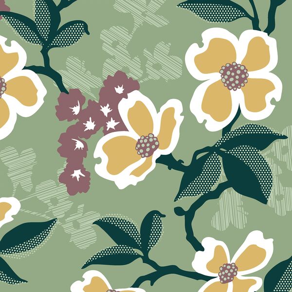 Dogwood Bloom in Meadow Green