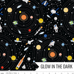 Galaxy in Black Glow in the Dark
