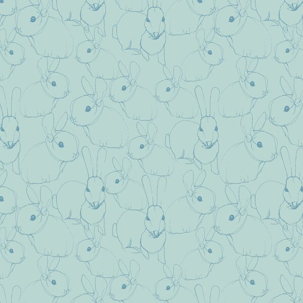 Bunny Sketches in Dew