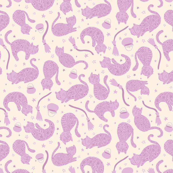 Kooky Kitties in Lilac Purple