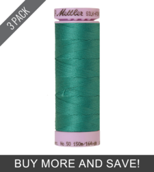 Green (9105-0222) - Silk Finish Cotton 50wt - 164 Yards (3 Pack)