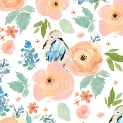 Bird Garden in White