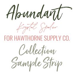Abundant Sample Strip
