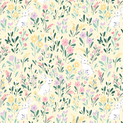 Bunny Meadow in Light Yellow