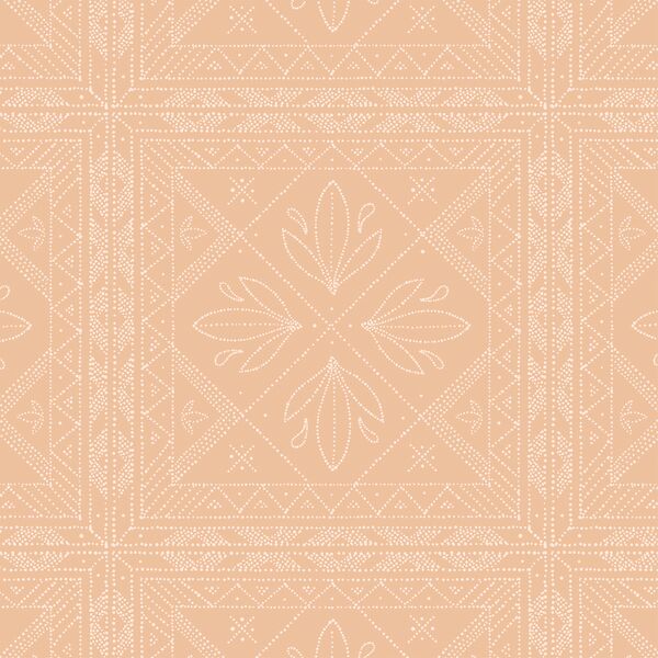 Dotted Tile in Pink Glow on Peach