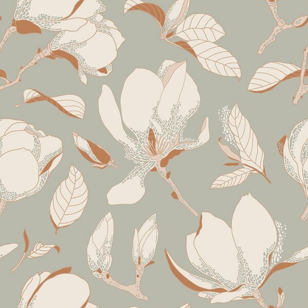 Magnolia Bloom in Soft Olive
