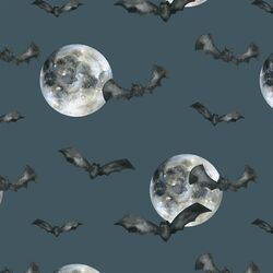 Moonlight Bats in Midnight Blue