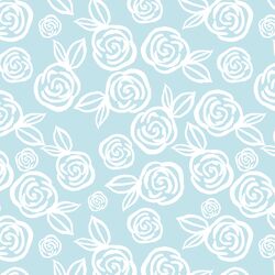 Tea Roses in Hydrangea Blue