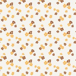Fleur-fetti in Cocoa Brown and Amber Yellow