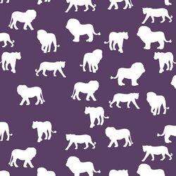 Lion Silhouette in Aubergine