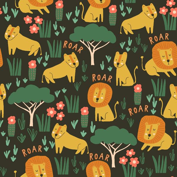 Lion Family in Good Night
