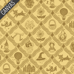Argyle Canvas in Yellow