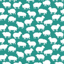 Sheep Silhouette in Jade