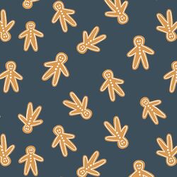Gingerbread Men in Midnight Blue