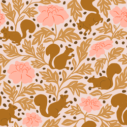 Squirrels and Acorns in Blooming