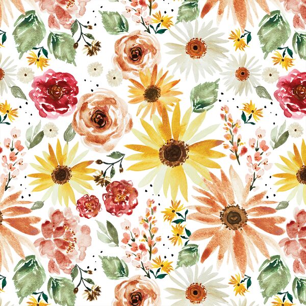 Small Parade Floral in Cloud