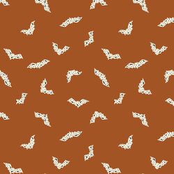 Halloween Bats in Rust Red