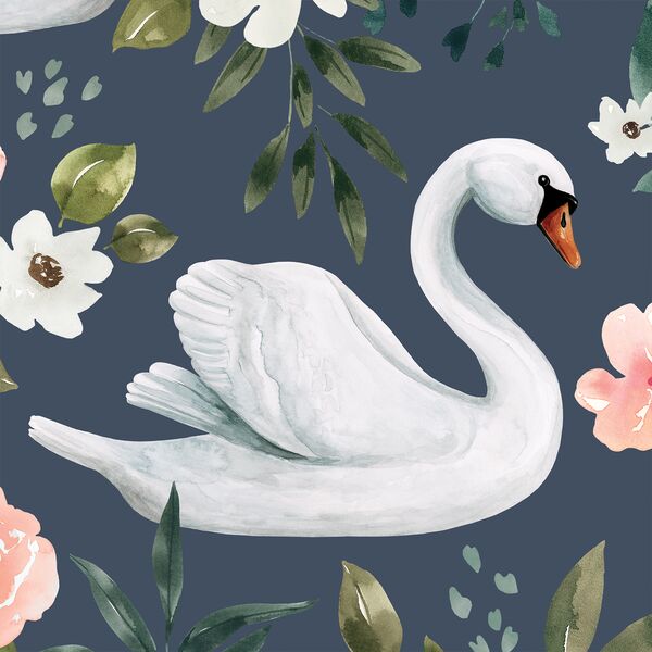 Large Swan in Navy
