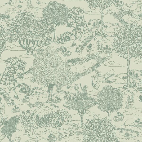 Playground Toile in Soft Green