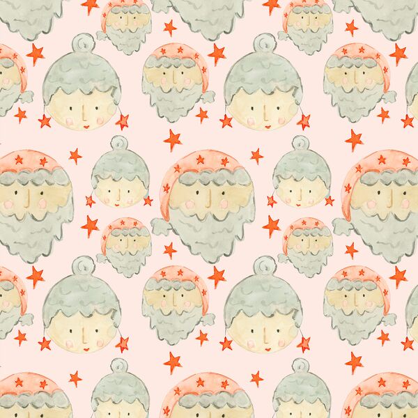 Mr. and Mrs. Claus in Light Peach