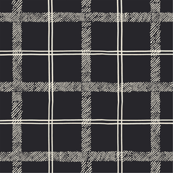 Large Textured Tartan in Charcoal