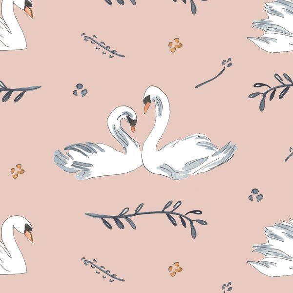 Royal Swans in Pink