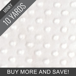 Minky Dimple Dot in White - 10 Yard Quick Cut