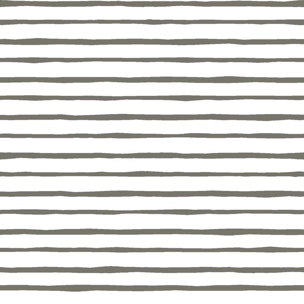 Artisan Stripe in Greige on White
