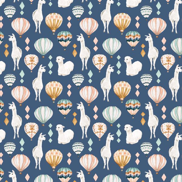 Little Llamas in Dark Periwinkle