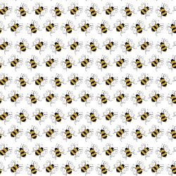 Busy Bees in White