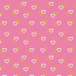 Heart Rings in Aurora Pink