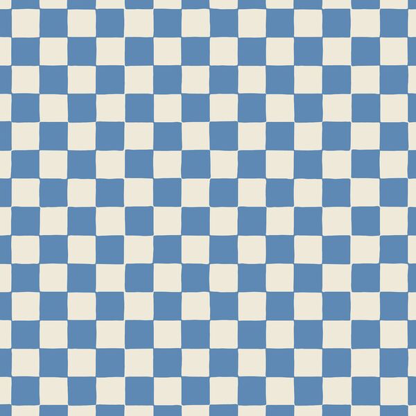 Retro Checkerboard in Blueberry