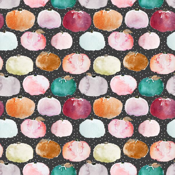 Small Pastel Pumpkin in Dotted on Onyx