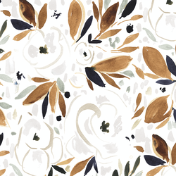 Large Alma Floral in White