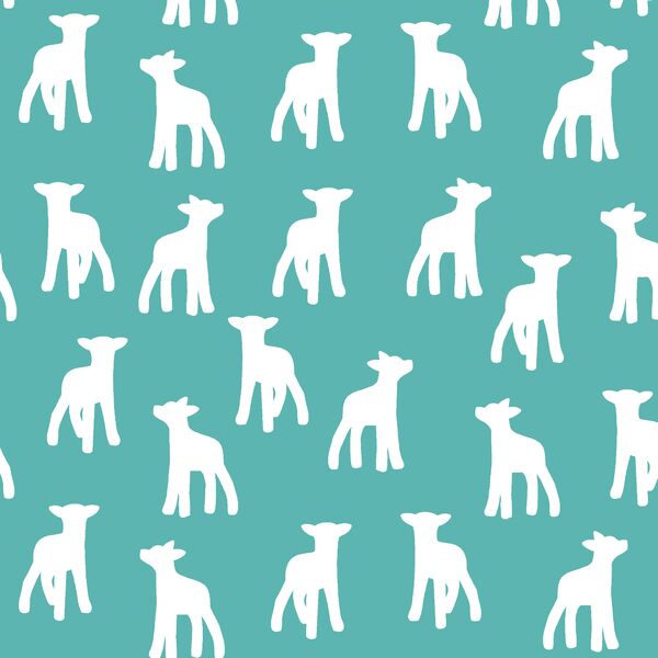 Lamb Silhouette in Seafoam