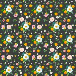 Small Orange Blossoms in Onyx