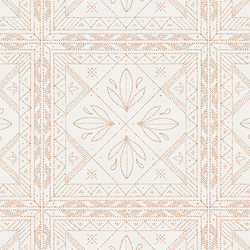 Dotted Tile in Tawny on Off White