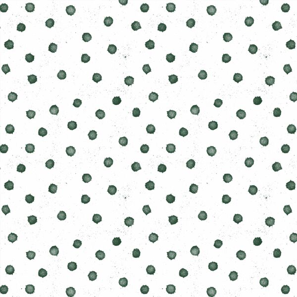 Splatter Dot in Bottle Green on White