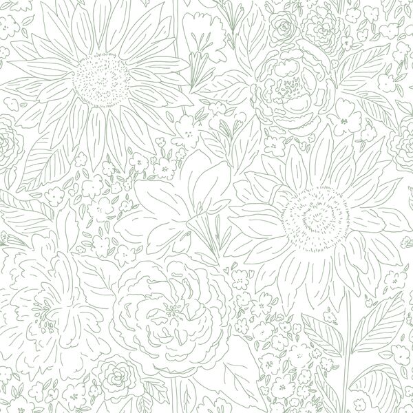 Paperie in Dusk Green on White