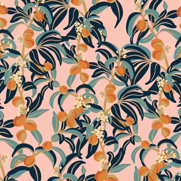 Peach Blossoms in Warm Pink
