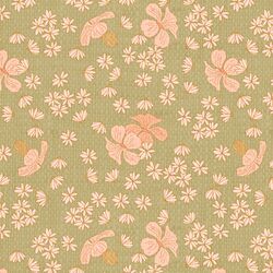 Scattered Florals in Light Olive