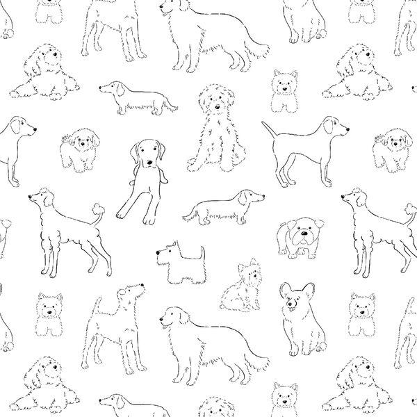 Dog Sketches in Notebook