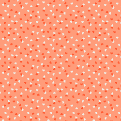 Little Confetti Hearts in Coral Pink