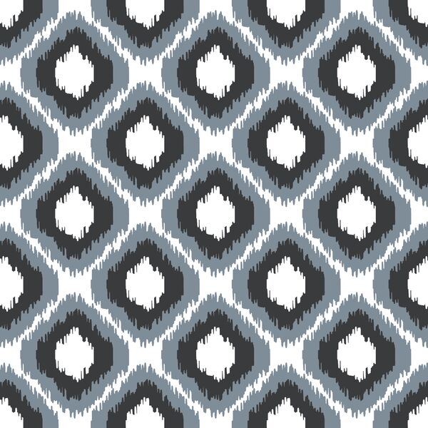 Small Wild Ikat in White