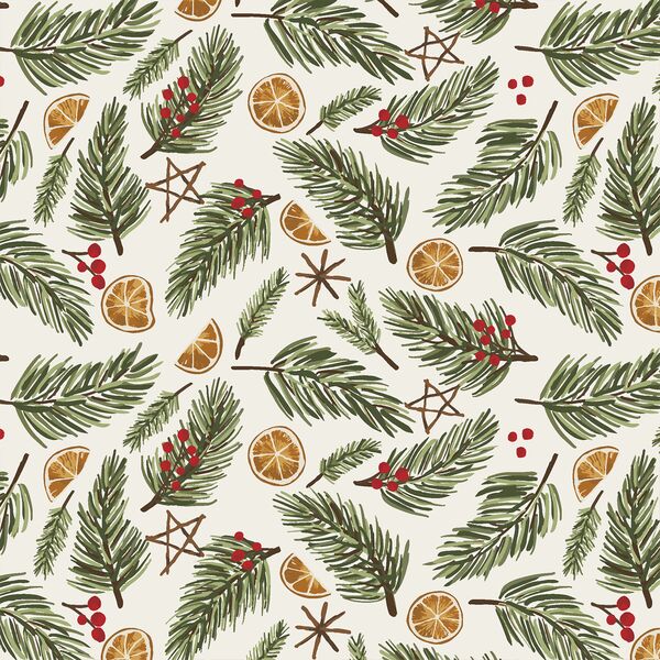 Festive Christmas in Pine Sprigs