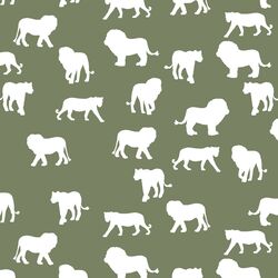 Lion Silhouette in Olive