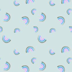 Rainbow Falling in Sky