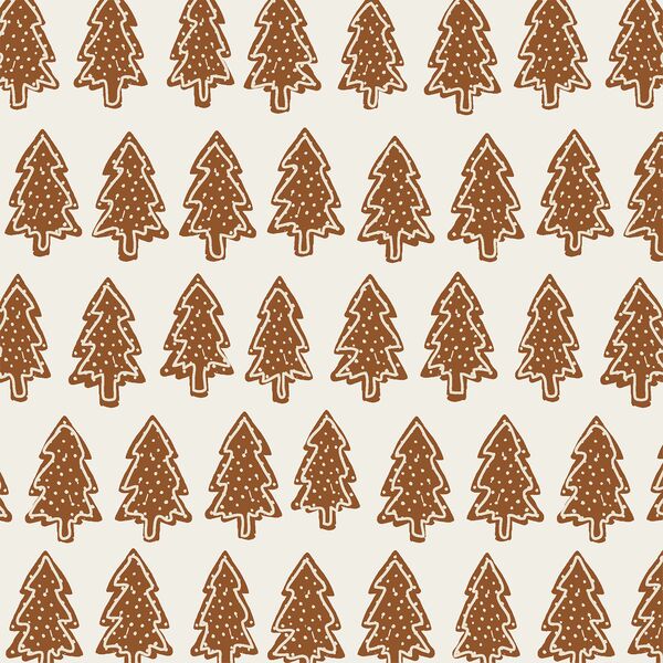 Gingerbread Christmas Trees in Cream
