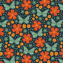 Butterfly Border in Blue
