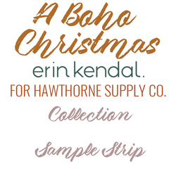 A Boho Christmas Sample Strip